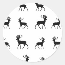 Deer pattern in Black and White Sticker