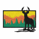 Deer Silhouette embroidered shirts