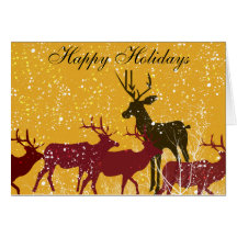 Deers First Snow Greeting Cards