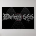 Defcon 666 Satanic metal band poster posters