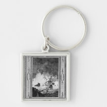 Defeat of the Spanish Armada Keychain