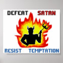 Defeat Satan posters