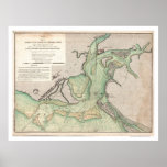 Defence of Charleston SC Map 1778 posters