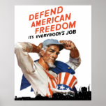 Defend American Freedom It's Everybody's Job posters