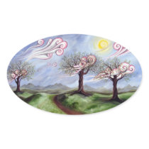 defiant beauty - oval stickers