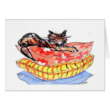 Defiant Tom Cat Greeting Card