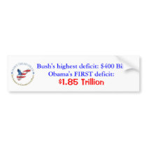 Deficits Bumper Sticker