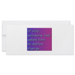 Define Change rack cards
