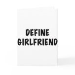 Define Girlfriend cards