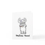 Define Good Reindeer Cat Greeting Card