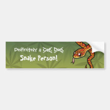 Definitely a Snake Person Bumper Stickers