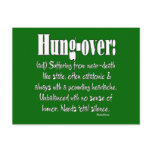 Definition Hung-over postcards