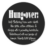 Definition Hung-over stickers