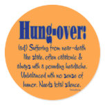 Definition Hung-over stickers