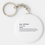 Definition of a Pug Key Chains