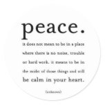 Definition of Peace stickers