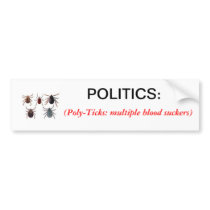 Definition of Politics Bumper Sticker