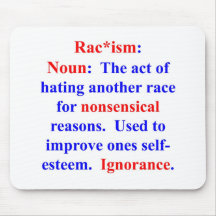 Definition of Racism Mouse Pad