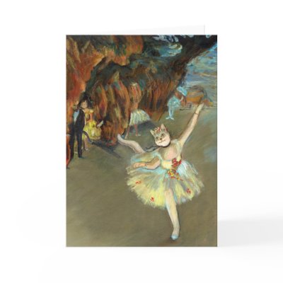 Degas' Cat Card Cards by j2morrow