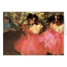 Degas Dancers in Pink Note Card