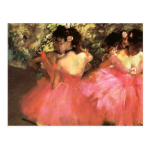 Degas Dancers in Pink Postcard