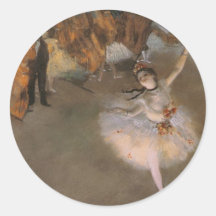 Degas The Star Round Sticker