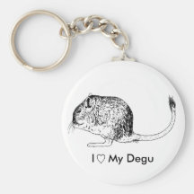 Degu Love Keychain