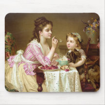 Déjeuner à trois the breakfast mousepads