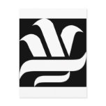 Delason Knowledge (black on white) postcards