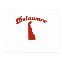 DELAWARE Red State Post Cards