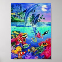 Delfines Original Oils Artwork Posters