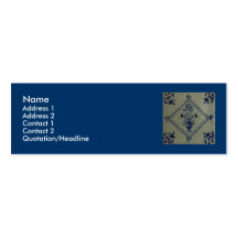 Delft Blue Tile - Vase with Flowers and Bouquet Business Card Template