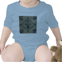 Delft Blue Tile - Vase with Flowers and Bouquet Bodysuit