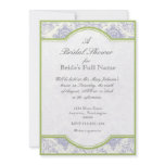Delft Blue Toile Quatrefoil - Bridal Shower Invite