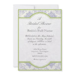 Delft Blue Toile Quatrefoil - Bridal Shower Invite