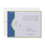 Delft BlueToile  Quatrefoil RSVP Responce Cards