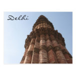 delhi qutb minar postcard
