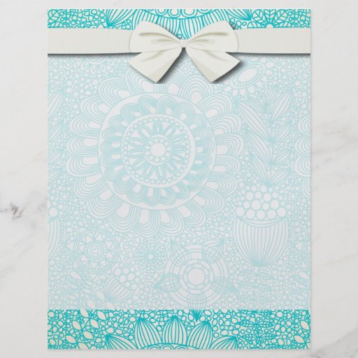 delicate floral lattice pattern flyer