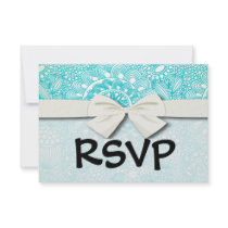 delicate floral lattice pattern invitations