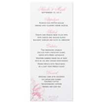 Delicate Floral Menu Cards Personalised Invitations