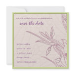 Delicate floral save the date invitations