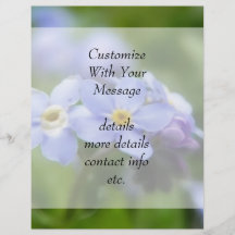 Delicate Forget Me Not Flowers Custom Flyer