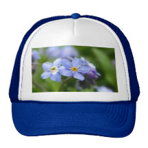 Delicate Forget Me Not Flowers Mesh Hats