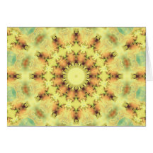 Delicate Fractal Kaleidoscope Greeting Card