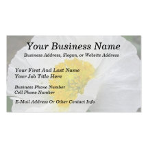 Delicate Iceland Poppy Flower Business Cards