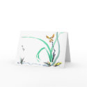Delicate Orchid  card with Japanese Proverb