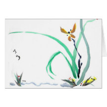 Delicate Orchid  card with Japanese Proverb