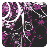 Delicate Purple Floral Sticker