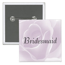 Delicate Rose Fresh Bridesmaid Button