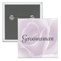 Delicate Rose Fresh Groomsman Button